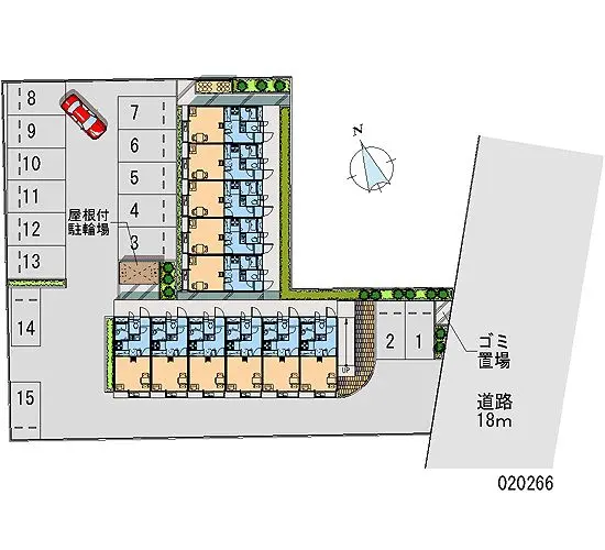 ★手数料０円★西尾市上町　月極駐車場（LP）